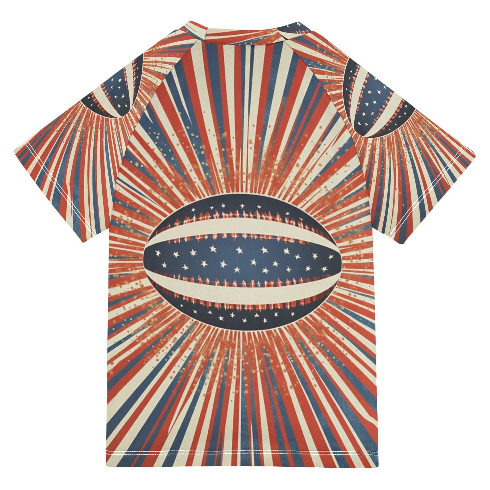 Jucciaco Boys Swing Shirts Rugby Football Stripe Star Rashguard Short Sleeve Kids T-Shirts Sun UPF 50+