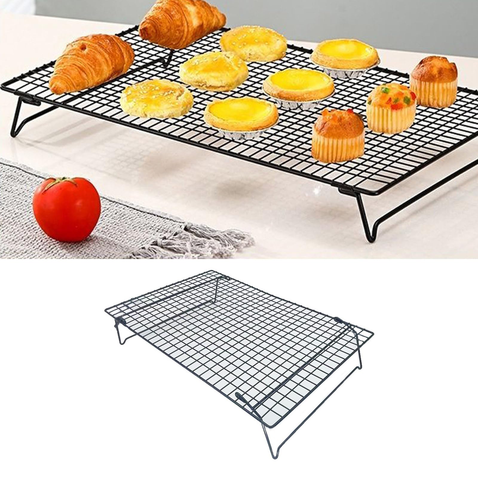 Kühlgitter Für Backwaren, 40,6 X 25,4 Cm – Extra Großes Drahtgitter Zum Abkühlen Von Keksen, Brot & Gebäck