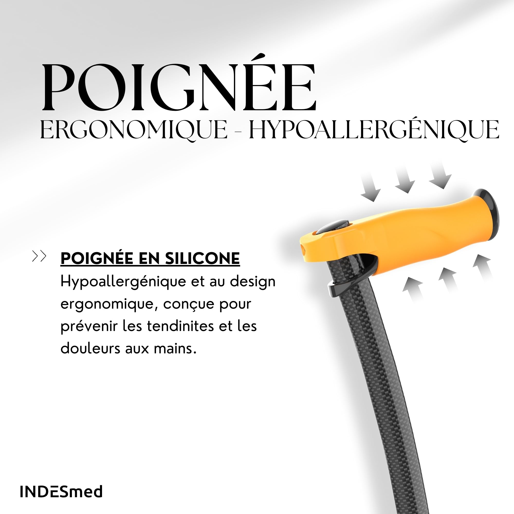 Canne de Marche de Luxe 100% Fibre de Carbone Ultra Légère et Moderne