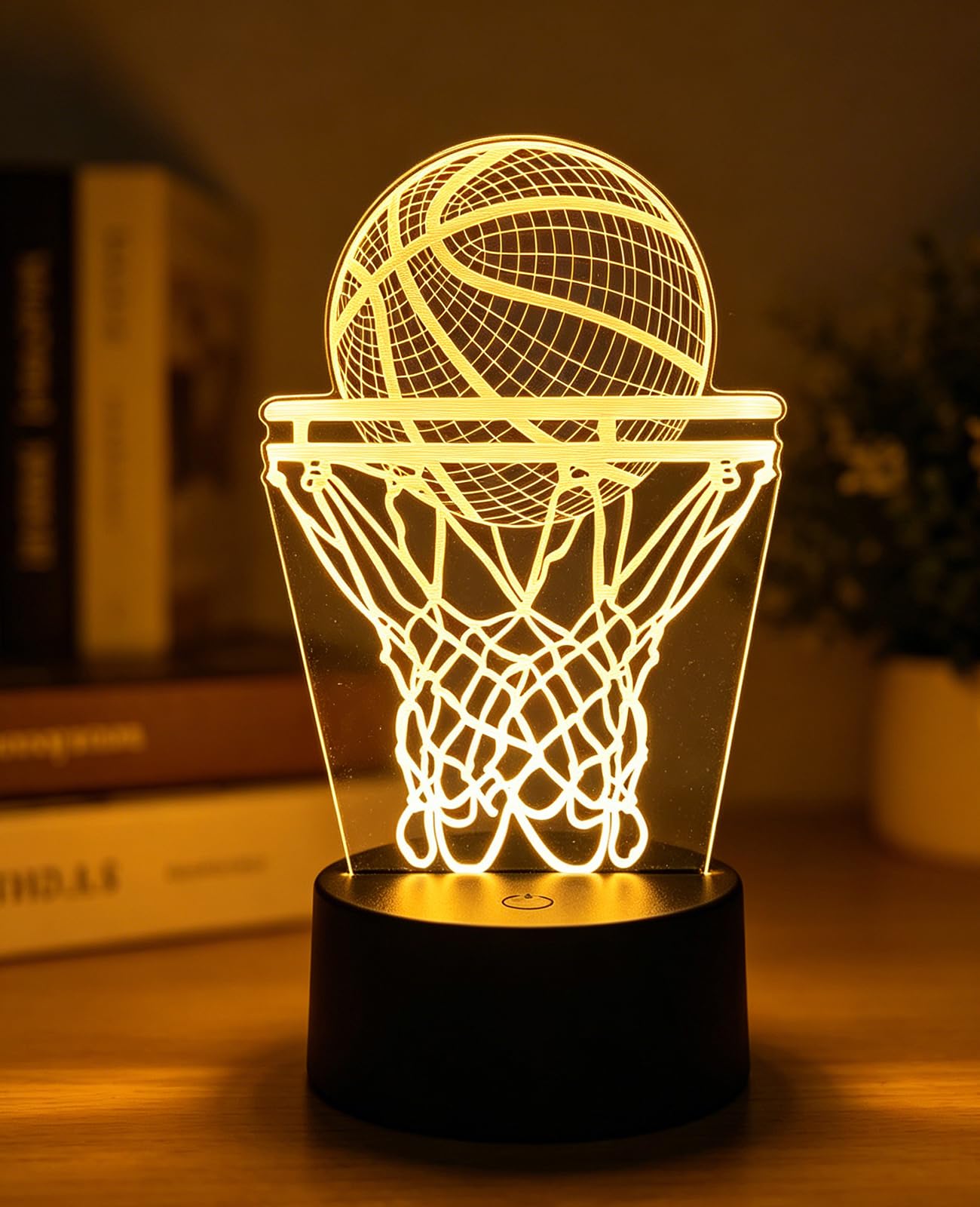 3D Decorative Basketball Lamp, 7 Colors Smart Bedroom Bedside Lamp for Kids, Decorative LED Night Light for Teenage Bedroom, Birthday Gift for Boys and Girls