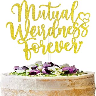 Mutual Weirdness Forever Cake Topper, Funny Wedding Cake Topper, Proposal Engagement Party Decoration Supplies, Bridal Shower Cake Decoration