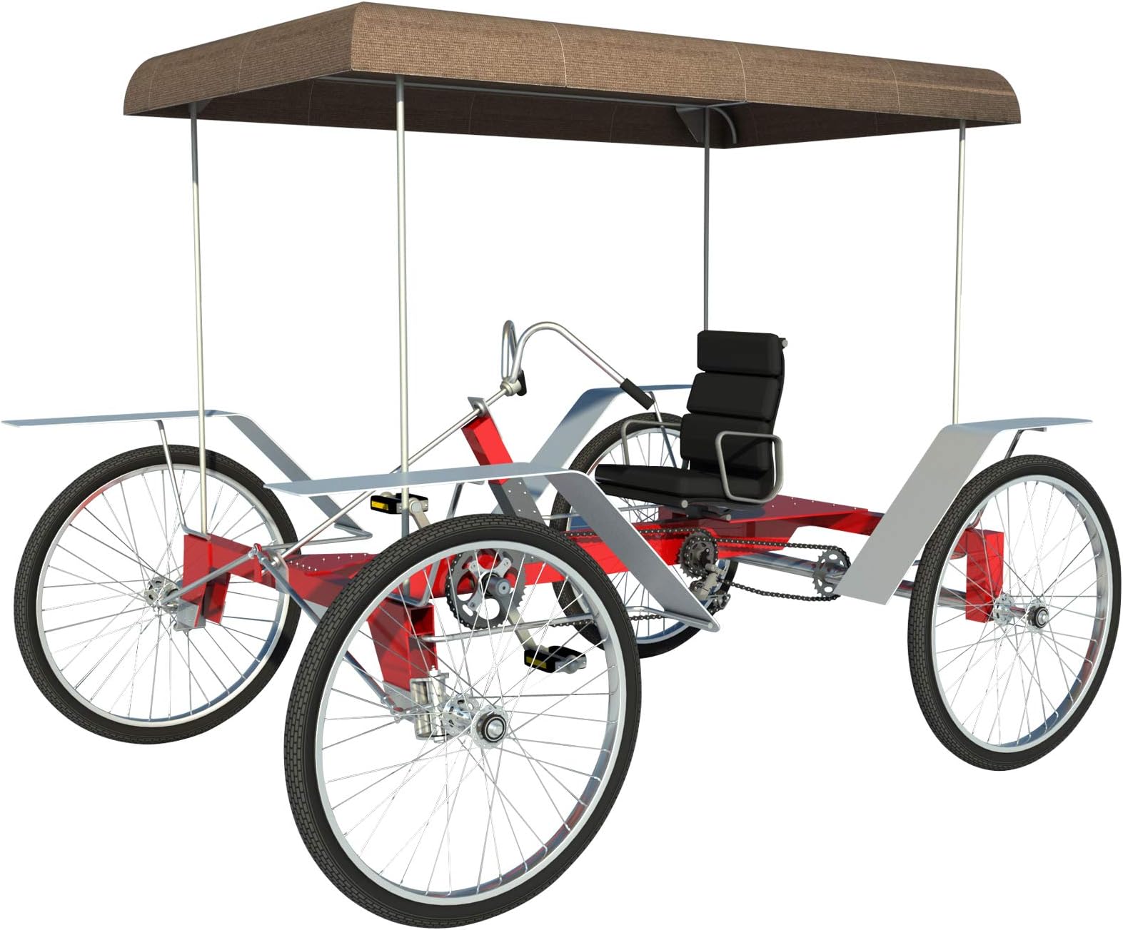 DIY 4 Wheel Bike Plans - Build Your Own Pedal Car Quad Cycle Rickshaw Pedicab