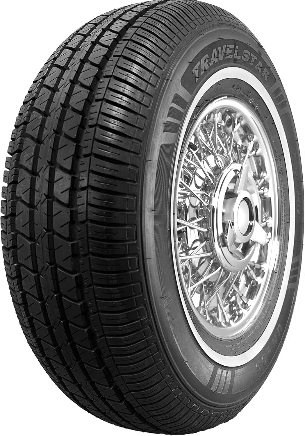 Travelstar UN106 All Season 205/70R15 18mm White Wall Radial Passenger Car Tire- 205/70-15 96T + Three-Year Road Hazard Warranty Included 205/70/15 (Tire Only)