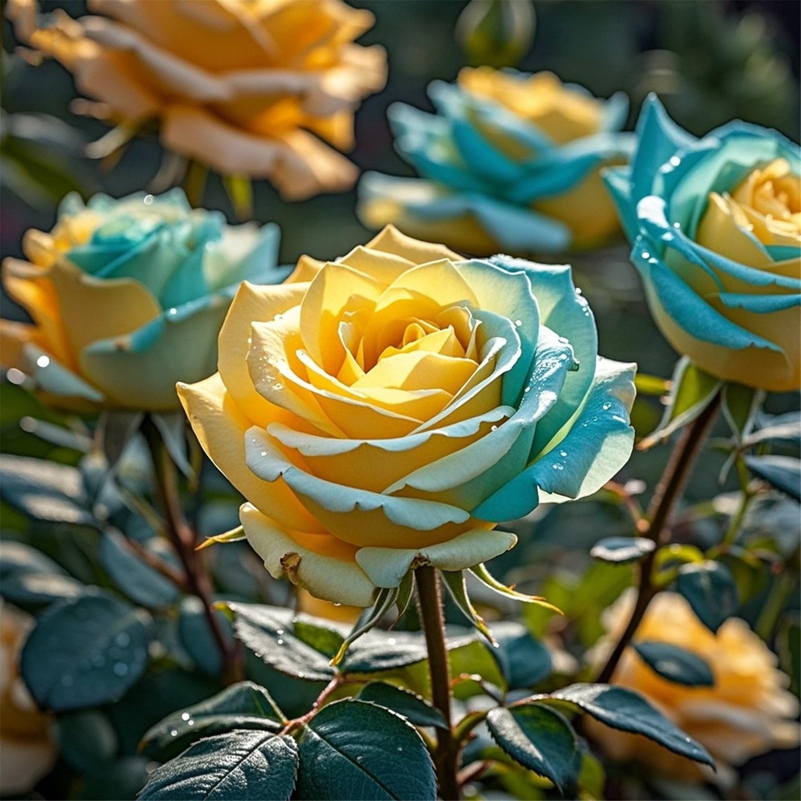 Rose Bulbs Now UK, Strong Plant, for Containers, Natural Organic, Excellent Display, Mix Greening Flower, Rare Plants, Easy Plant, 4bulbs-A