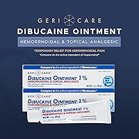 Vista 2 de GeriCare Dibucaine Ungüento para hemorroides 1% para aliviar el dolor Analgésico hemorroidal y tópico Alivio rápido de ardor y picazón
