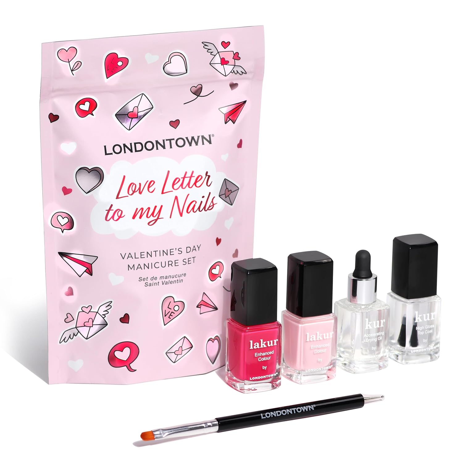 LONDONTOWN Valentine’s Day Gift Set Rose Pink Nail Polish lakur (Waterloo Sunset