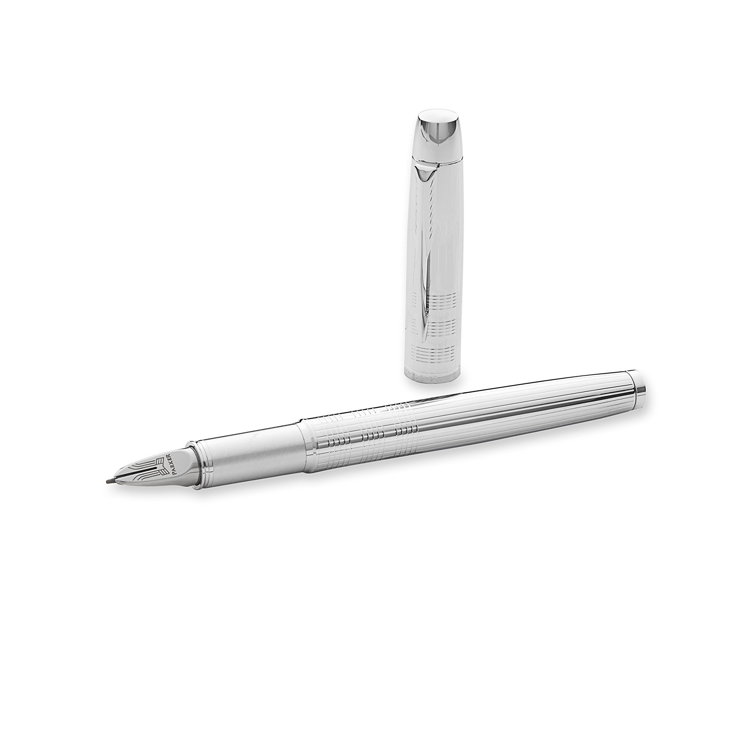 Parker IM Premium Shiny Chrome Metal Chiseled, Parker 5th Ink Pen