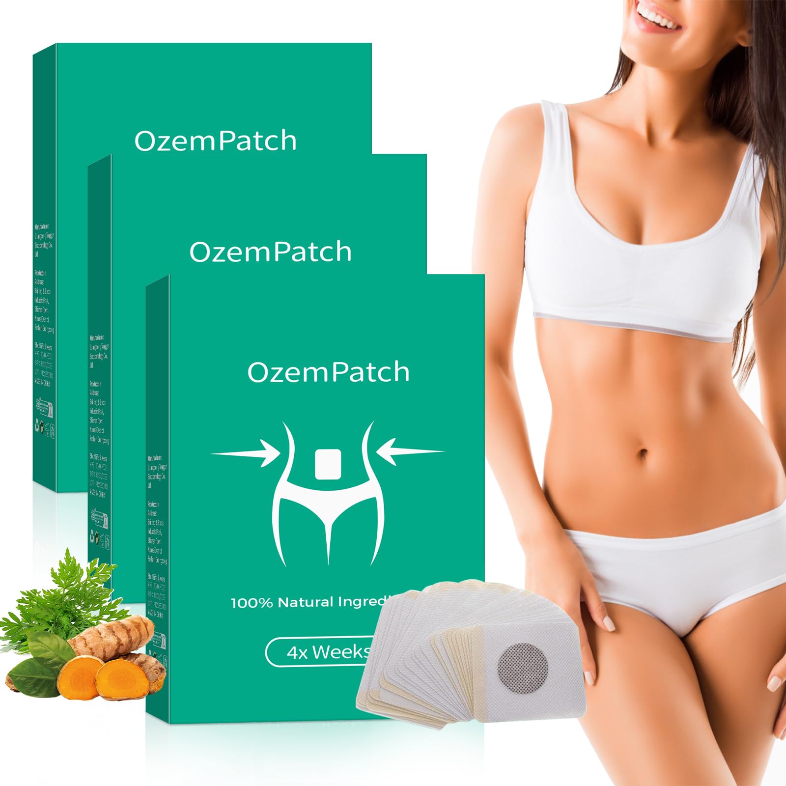 Pnylqo 3PCS Rej-uvacare Ozempatch for Women, 90 tablets Ozem Patches for Body, 100% Natural Ingredients - Mild, Safe & Effective, Keep in Good Sh-ape,