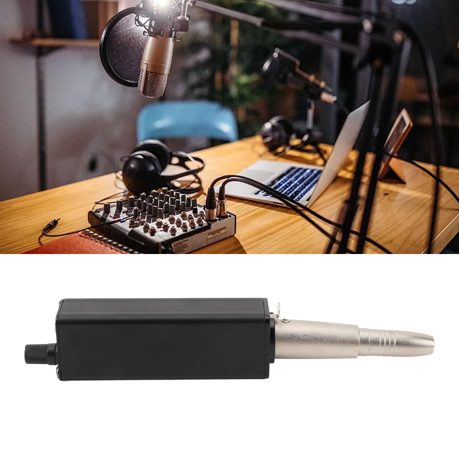 Leapiture Headphone Amplifier Converter XLR to 3.5MM Sound Interface Aluminum Passive Amplifier Portable Lightweight for Stage Performance