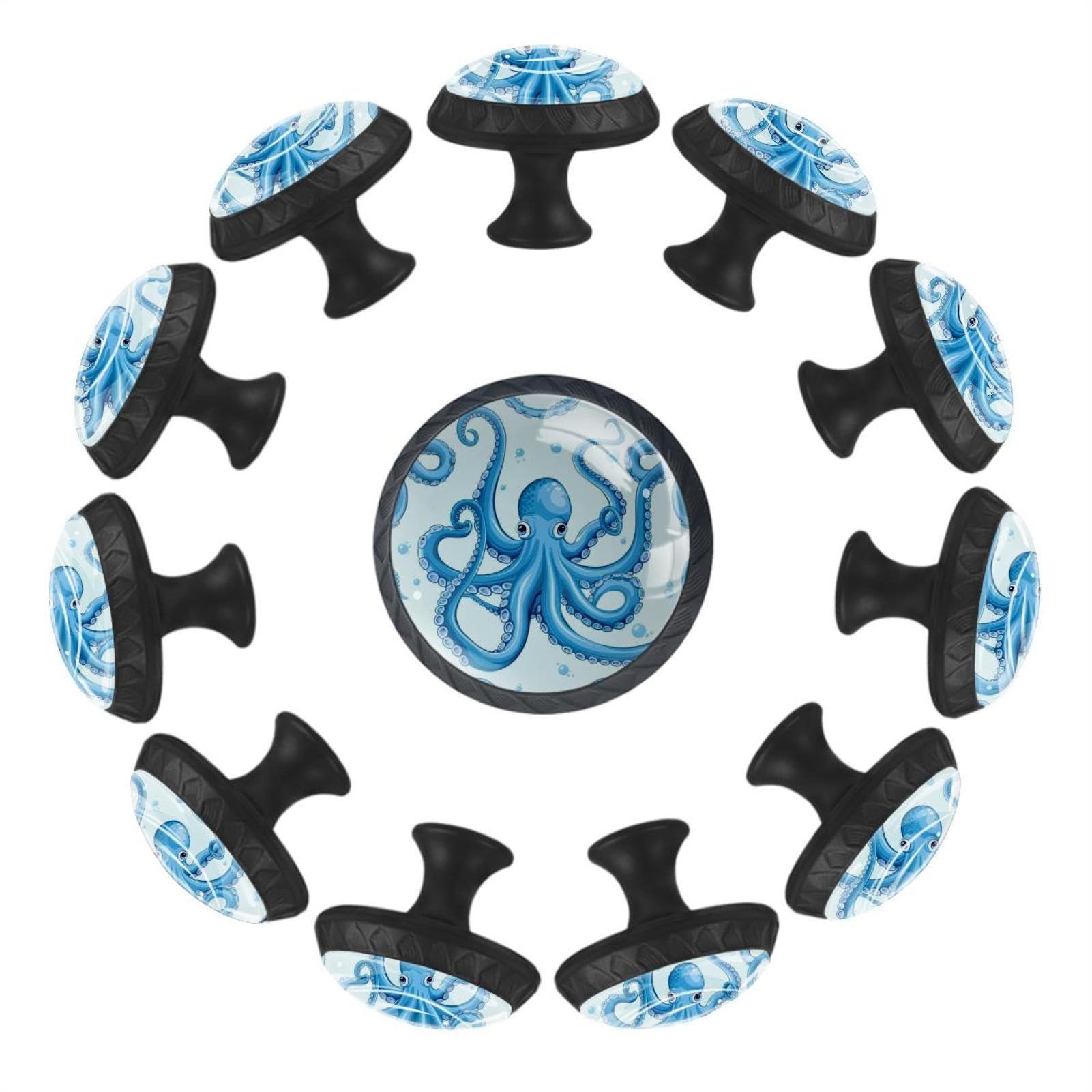 Boutons de tiroir en cristal bleu pour une finition luxueuse d'armoire de salle de bain