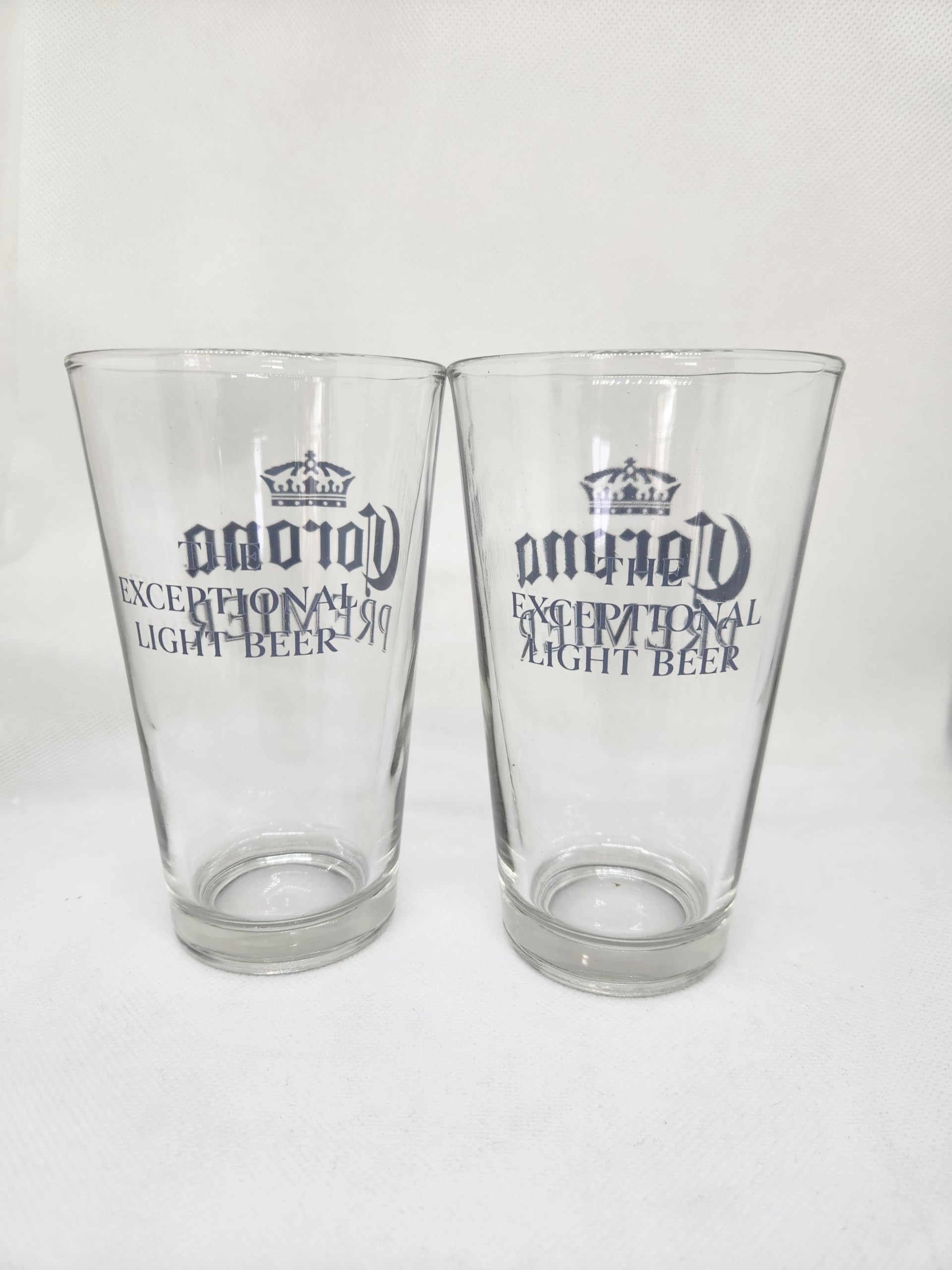 Corona Premier 16 Ounce Pint Glass - Set of 2