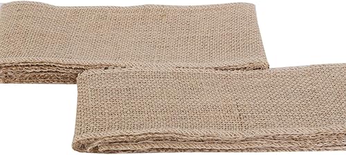 Miniatura 3 de Cinta de arpillera ITIsparkle de 4 pulgadas de ancho con ribetes de encaje blanco en bobina de 10 yardas, cinta de encaje de arpillera 02