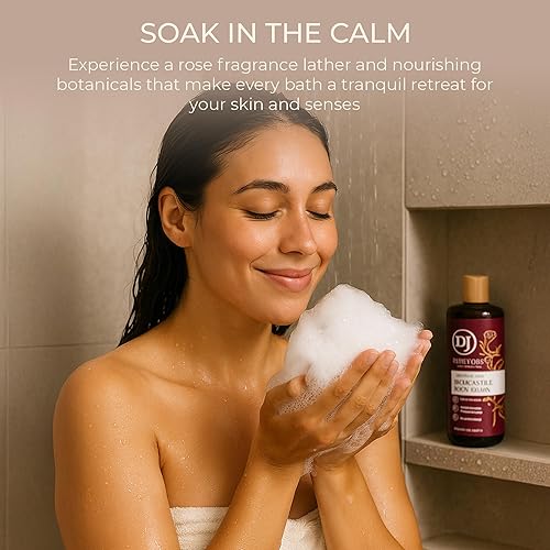 Miniatura 7 de DR. JACOBS NATURALS Castile Rose - Gel de baño natural para hidratar piel seca y sensible, champú con ingredientes a base de plantas sin gluten,