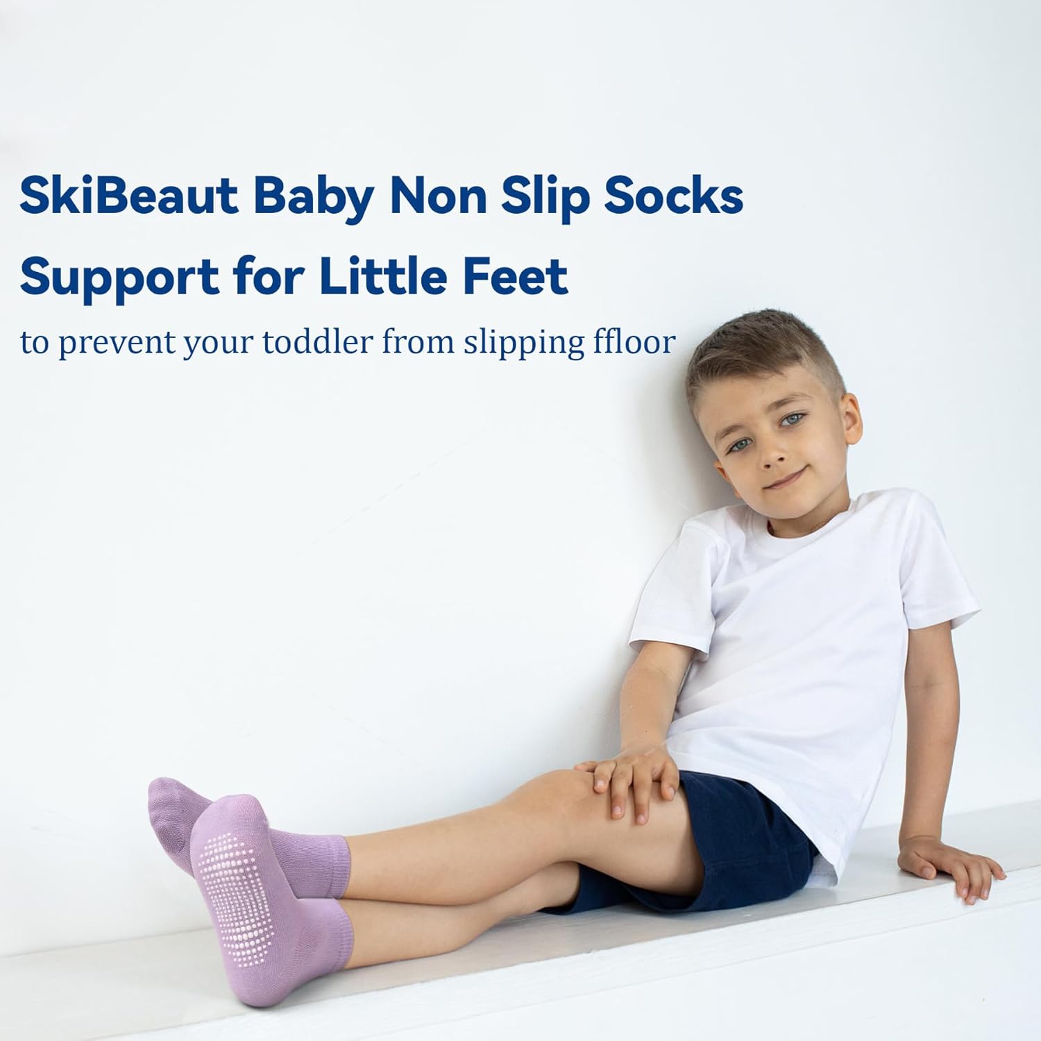 SkiBeaut 20 Pairs Toddler Socks Baby Boys Girls Grips Non Slips Kid Gripper Toddlers Crew Socks for 0-7 Years - Image 4