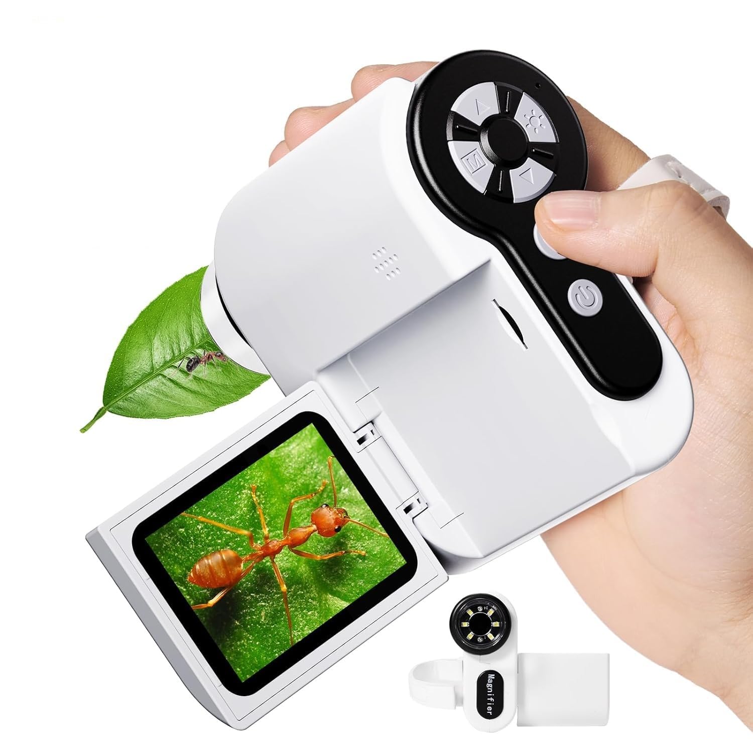 Microscope for - 1000X Portable Handheld Kids Mini Microscope | Telescope with Photo and Video Educational Science Toys | Age 3 4 5 6 7 8 9 10 11 12 Years Old Kids Christmas Birthday Gift