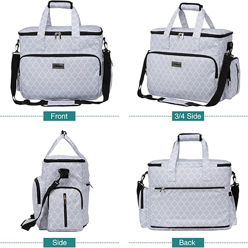 Miniatura 8 de BAGLHER Bolsa de viaje para perros, bolsa de viaje para mascotas (todos los suministros de viaje para mascotas), con 2 recipientes de comida para