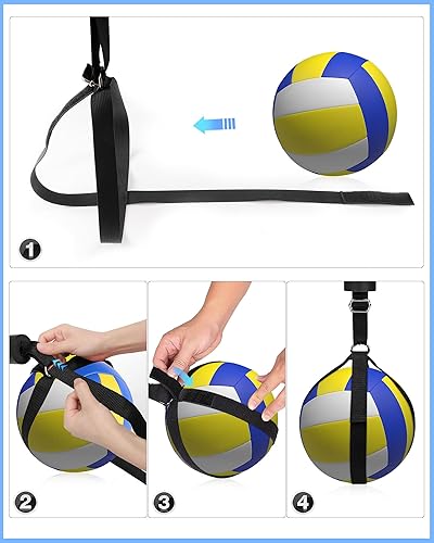 Miniatura 4 de ZOTO Entrenador de golpe de voleibol, equipo de entrenamiento de voleibol ajustable, sistema de entrenamiento de práctica de voleibol que mejora el