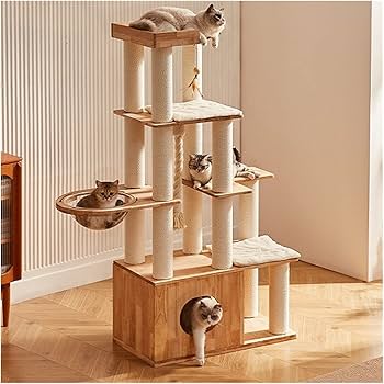 Amazon | キャット ツリー キャット タワー 猫ボックス スタッキング