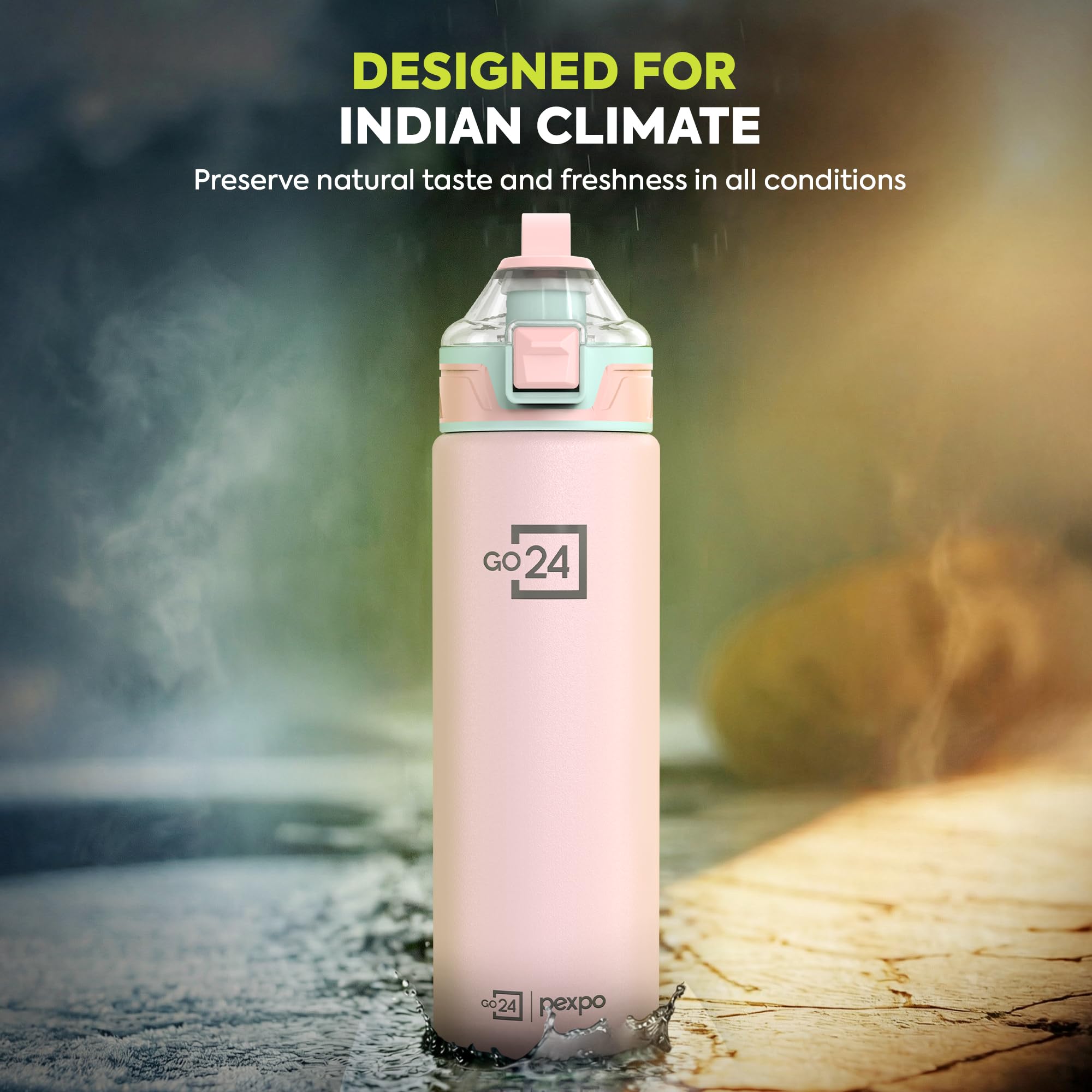Go24 pexpo Stainless Steel Water Bottle with Sipper Cap - 800ml — Amazon image 6