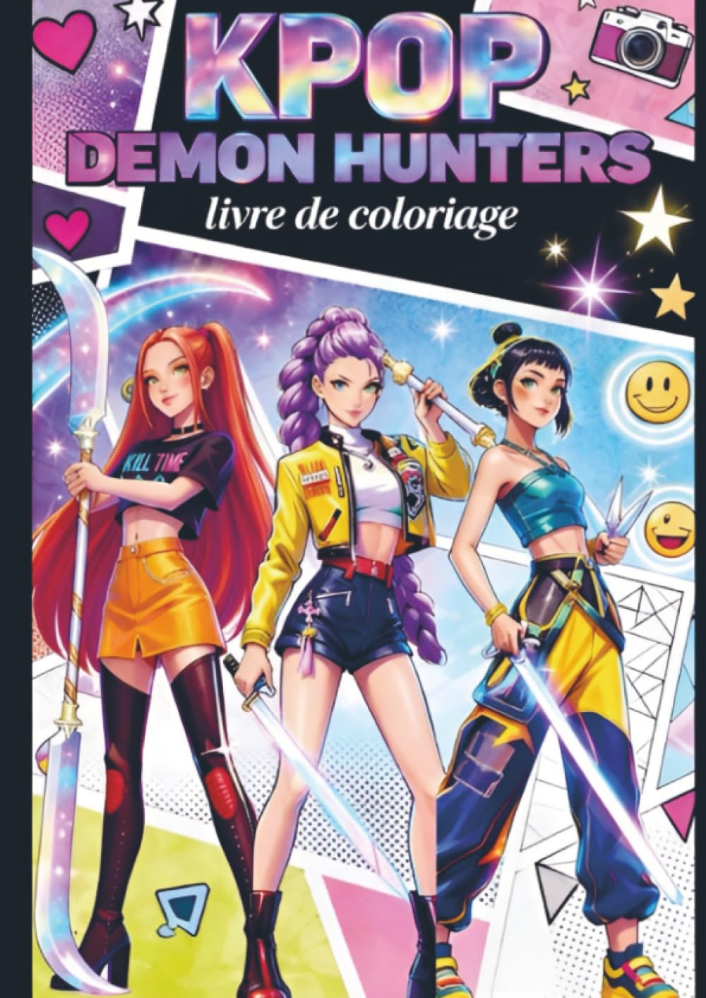 Livre de coloriage: Coloriage Fantasy KPOP DEM0N HUNTERS demon manga