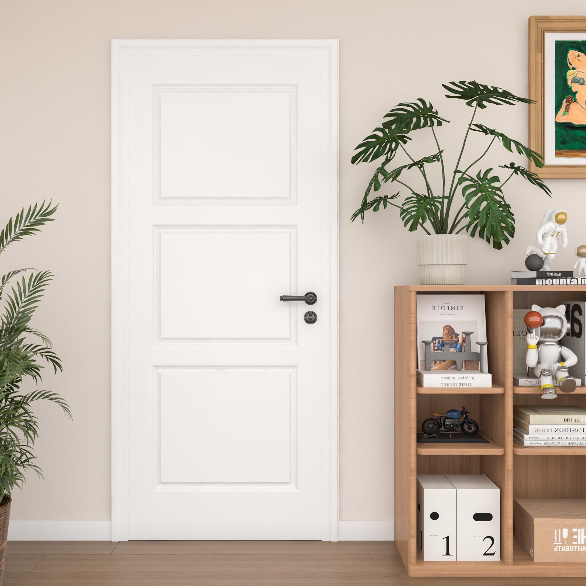 OHTOMO 32 x 80 3-Panel Solid Core Door