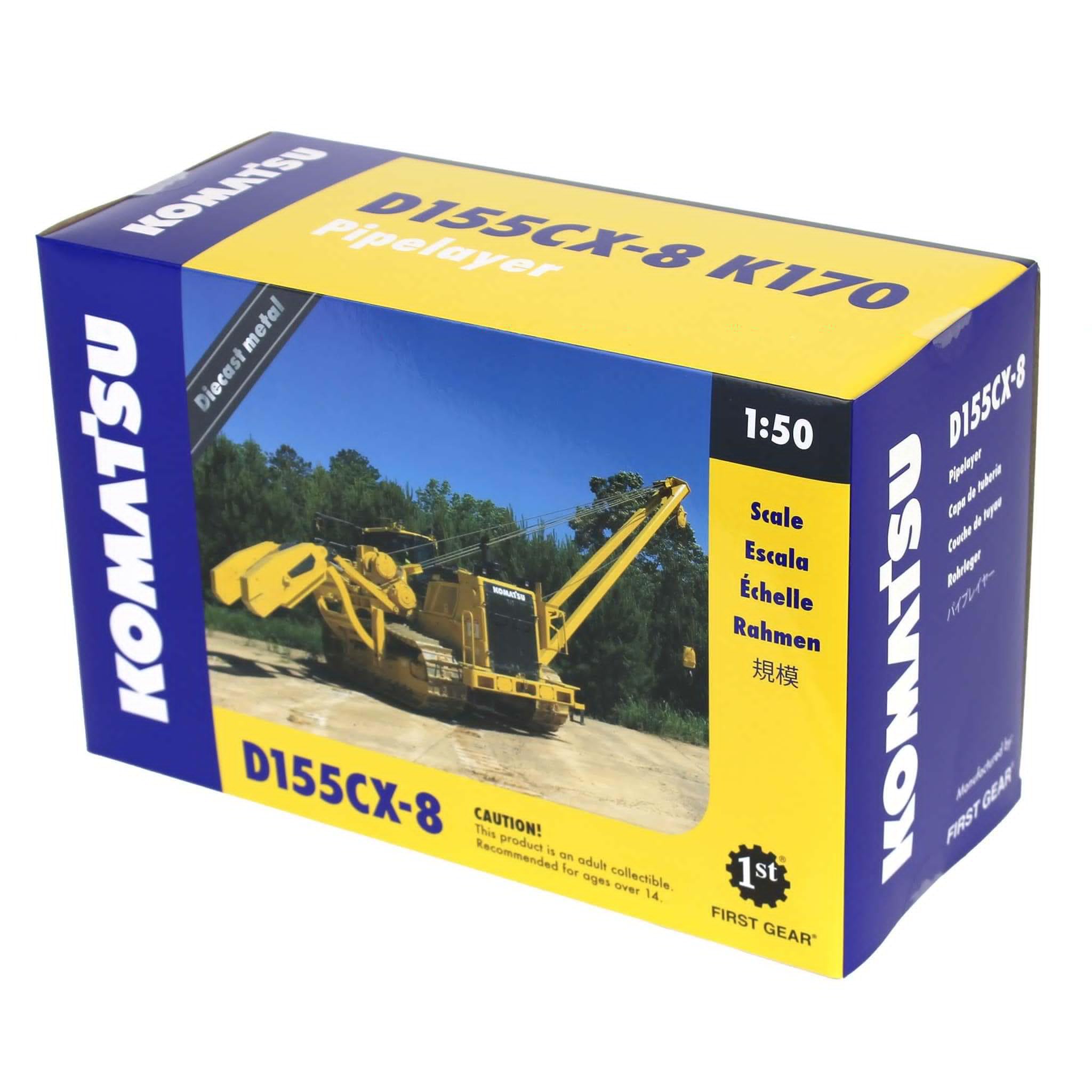 コマツ　D155CX-8 パイプレイヤー 1:50 Amazon.com: First Gear 1/50 Komatsu D155CX-8 with K170 Pipelayer