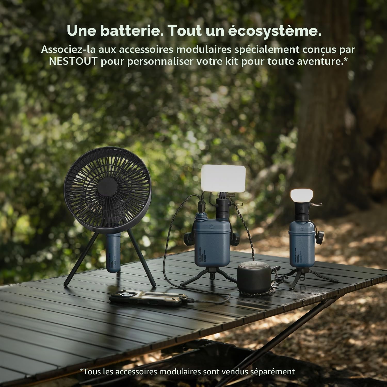 ELECOM NESTOUT Portable Charger, 15000mAh Outdoor Battery Power Bank, 32W USB-C Fast Charging PD, Waterproof IP67, Durable Shockproof, Battery Pack for Smartphone Tablet Hiking Travel Camping - Gray