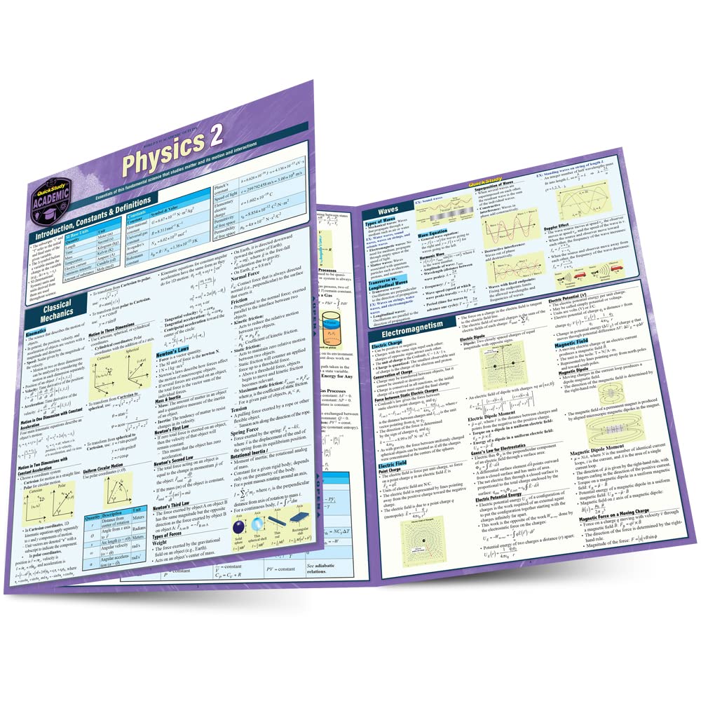 Physics 2: a QuickStudy Laminated Reference Guide (Quickstudy Reference Guide)