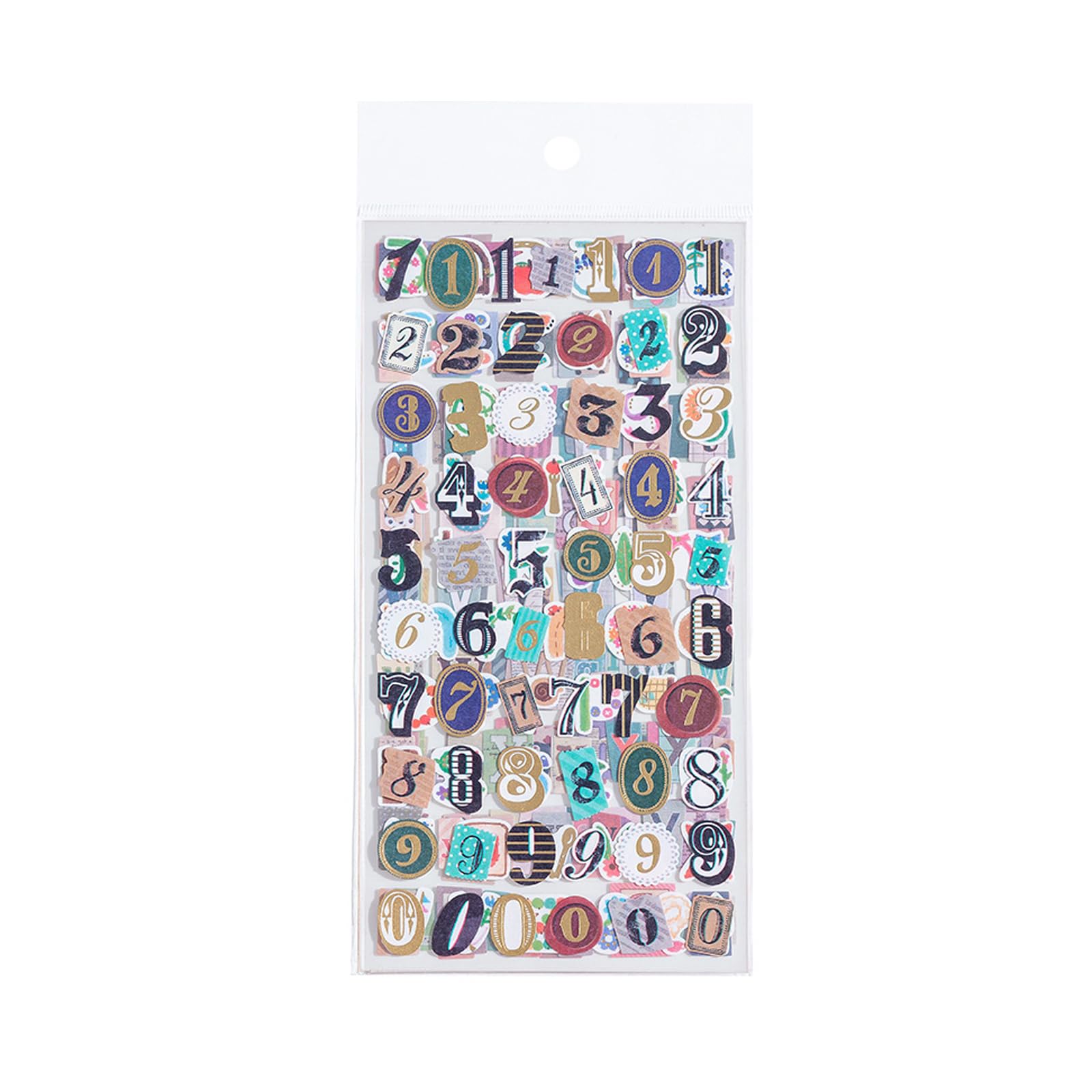 Retro Letter Number Sticker Scrapbooking Decorative Sticker for Journal Notebook Planner Phone Case Album Embellishment School Projects