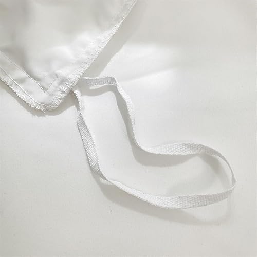 Miniatura 5 de SOUKECHY Juego de funda de edredón de encaje blanco con volantes, funda de edredón con lazo, ropa de cama elegante para niños, 100% poliéster, juego