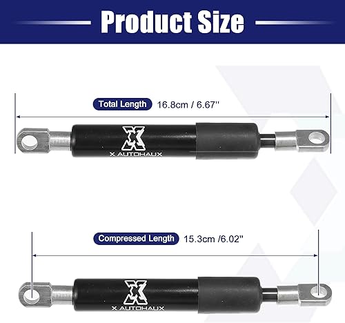 Miniatura 4 de X AUTOHAUX 1 juego de puntales de soporte de elevación de choque para portón trasero para Toyota Hilux GUN125 GUN126 2015-2022