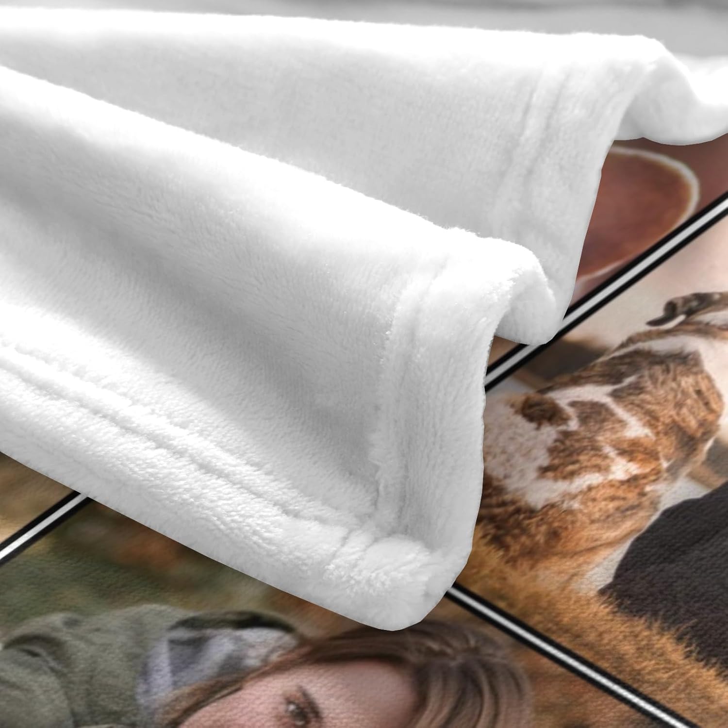 Dr.TOUGH Personalized Dog Memorial Gifts Custom Photo Blanket Pet Loss Gifts Dog Memorial Blanket Cat Memorial Blanket Sympathy Gifts with Picture for Dog（5 Photo）