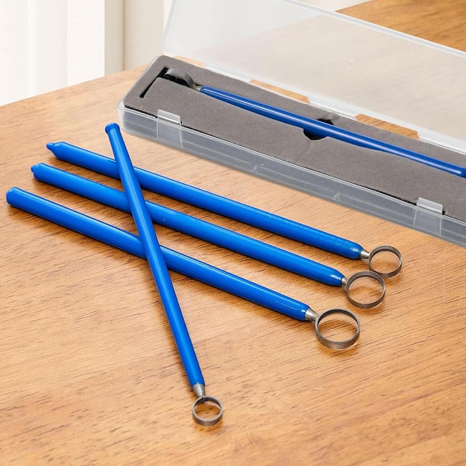 Juego de herramientas para esculpir cerámica, kit de 6 piezas de tallado de arcilla con bucles de acero de tungsteno de varios tamaños, perfecto para principiantes y artistas profesionales en la