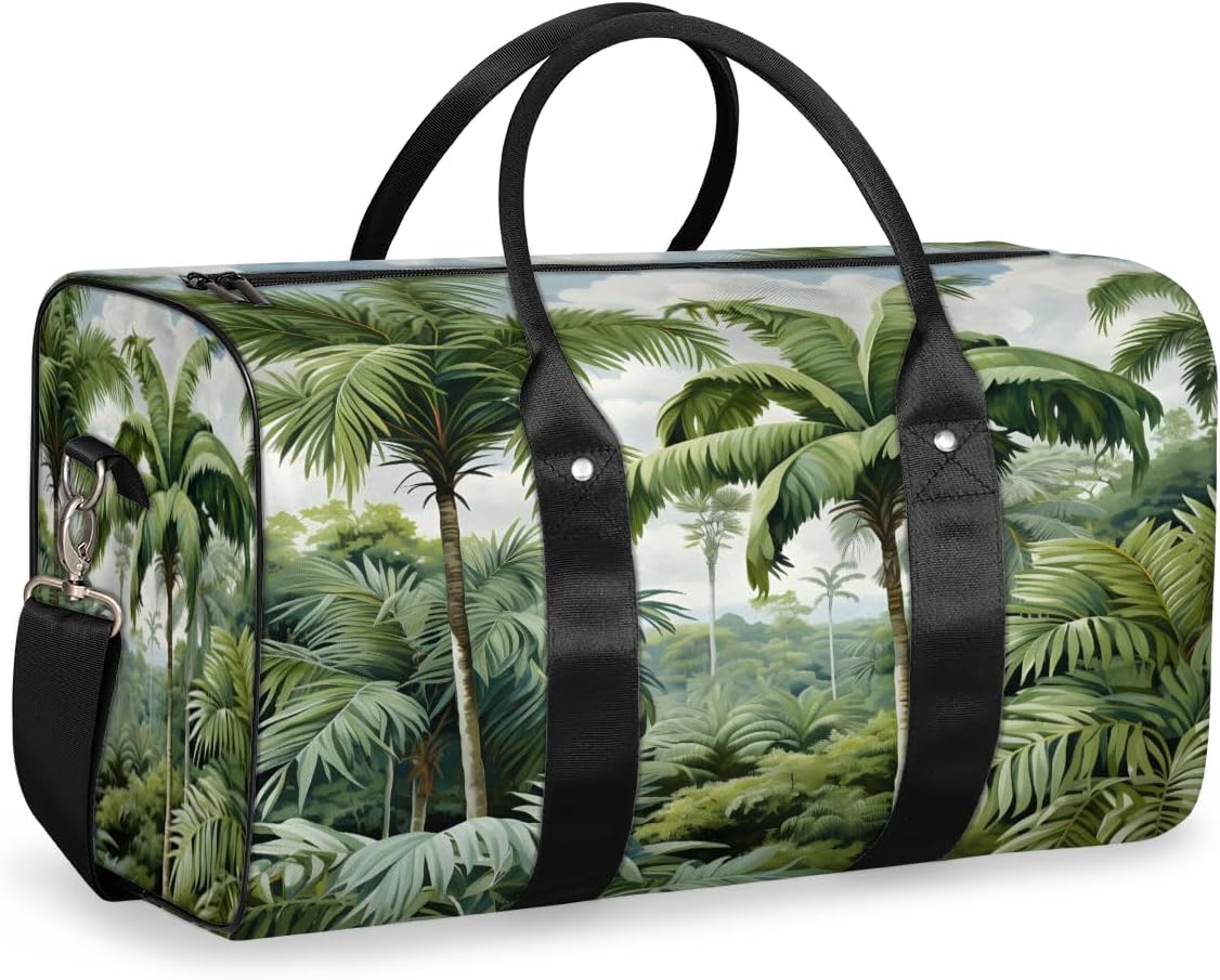 Beautiful Tropical Woods Travel Duffel Bag for Women Men Large Capacity Overnight Weekender Bags for Lightweight Waterproof Sport Gym Bag for Workout Yoga Swim