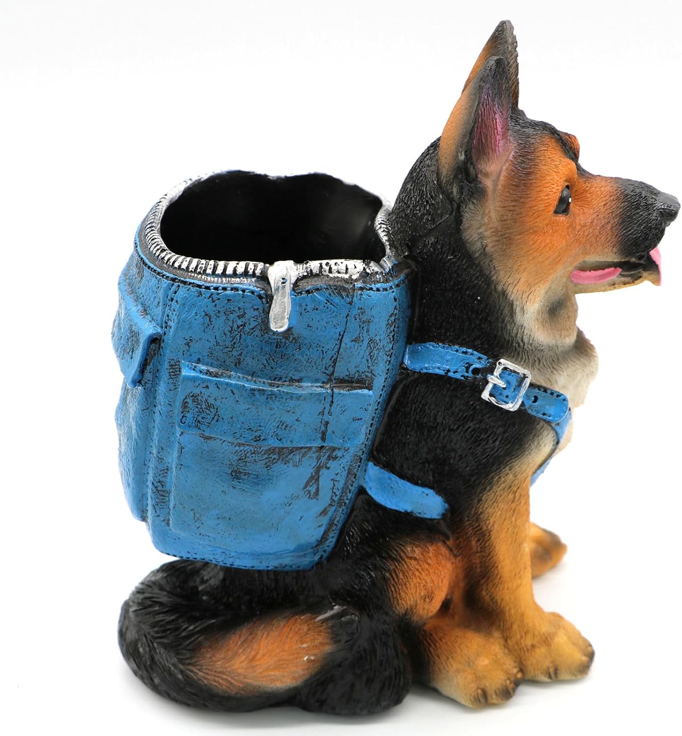 Funny and Cute Dog Pen Holder, Creative Desktop Pen Holder Pen Cup, Unique Ornaments, German Shepherd, Gifts for Dog Lovers