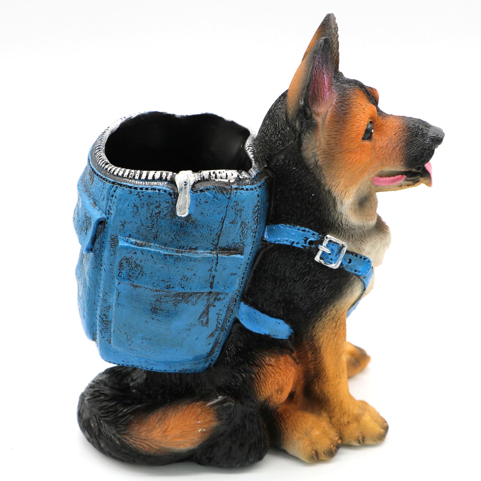 Guanquartz Funny and Cute Dog Pen Holder, Creative Desktop Pen Holder Pen Cup, Unique Ornaments, German Shepherd, Gifts for Dog Lovers