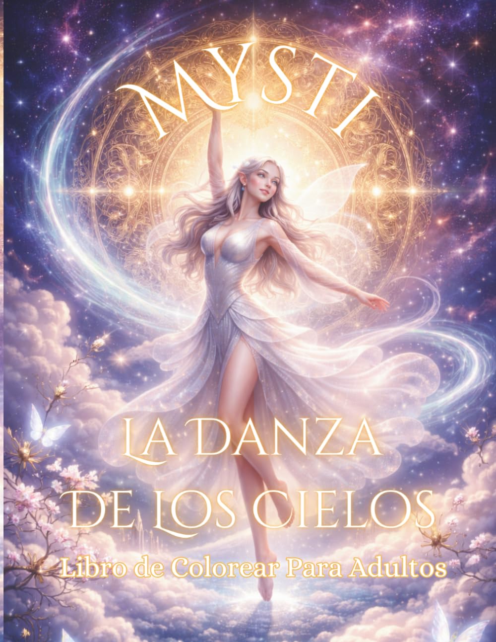 Mysti: La Danza de los Cielos: Libro de colorear para adultos con hadas y mundos mágicos