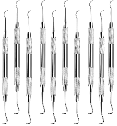 Miniatura 8 de Herramienta profesional raspadora de sarro dental, púa dental, removedor de sarro de doble extremo para dientes, removedor de placa, raspador de