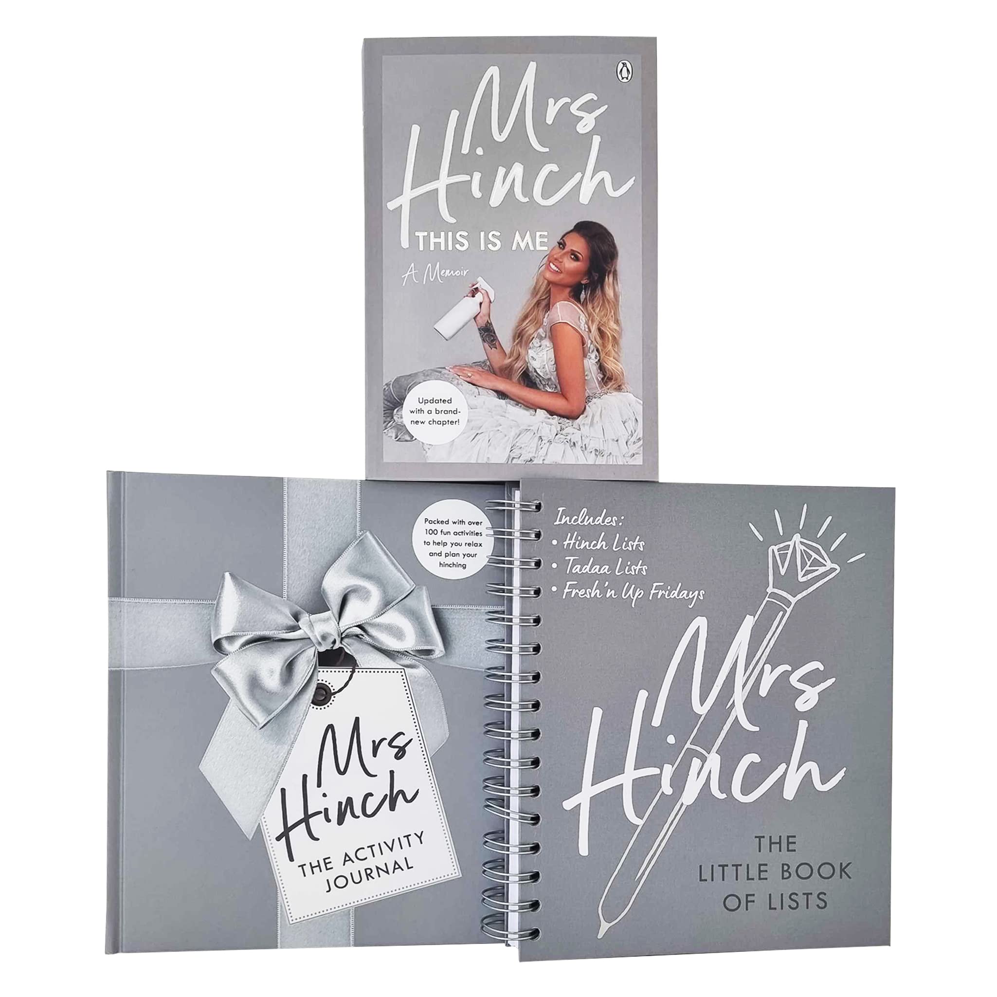 Mrs Hinch 3 Books Collection Set [The Activity Journal, The Little Book of Lists & This Is Me(Paperback)]