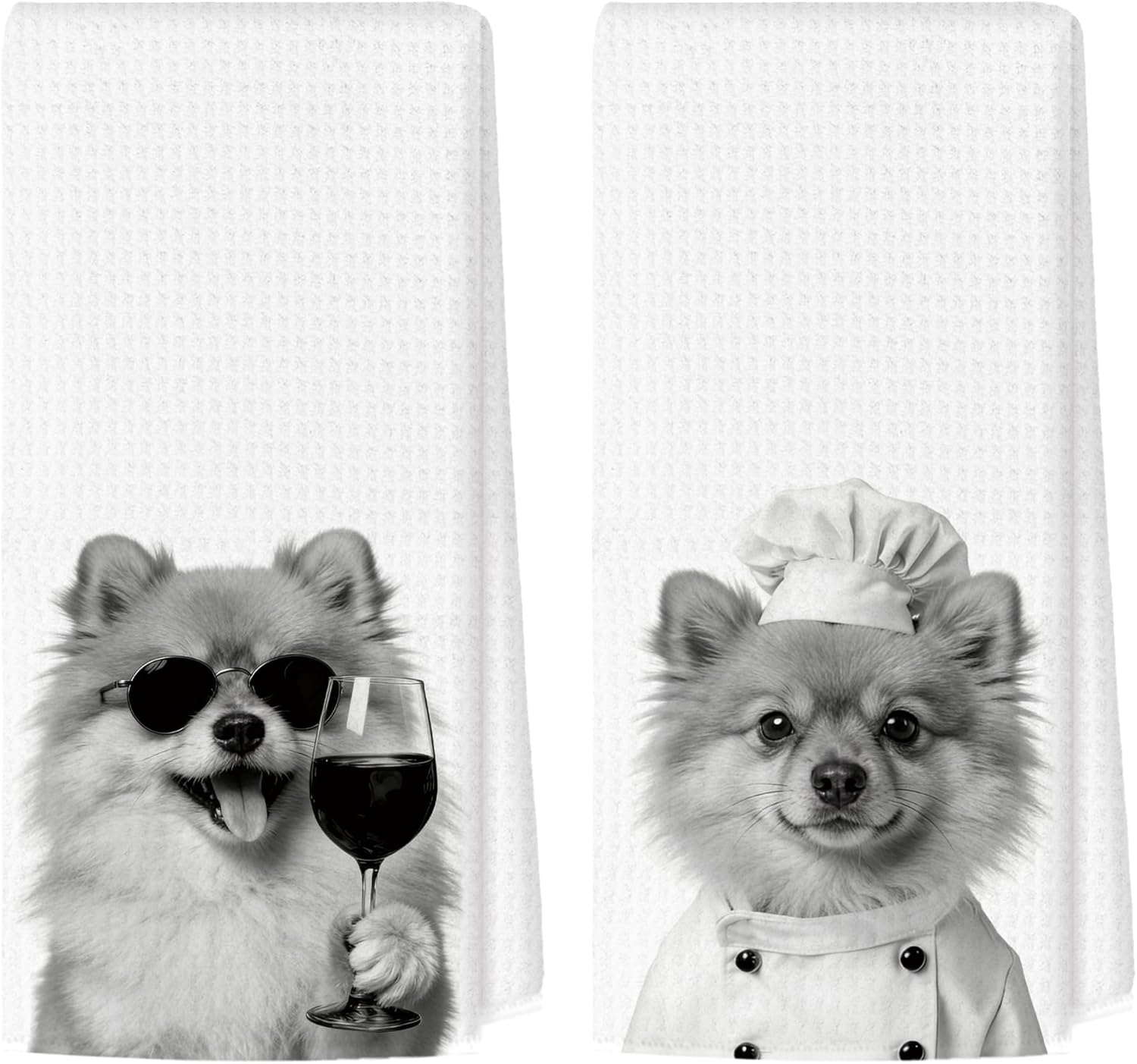 Funny Labrador Kitchen Towels Set of 2, Dog Kitchen Bar Accessories, Dog Chef Gifts...