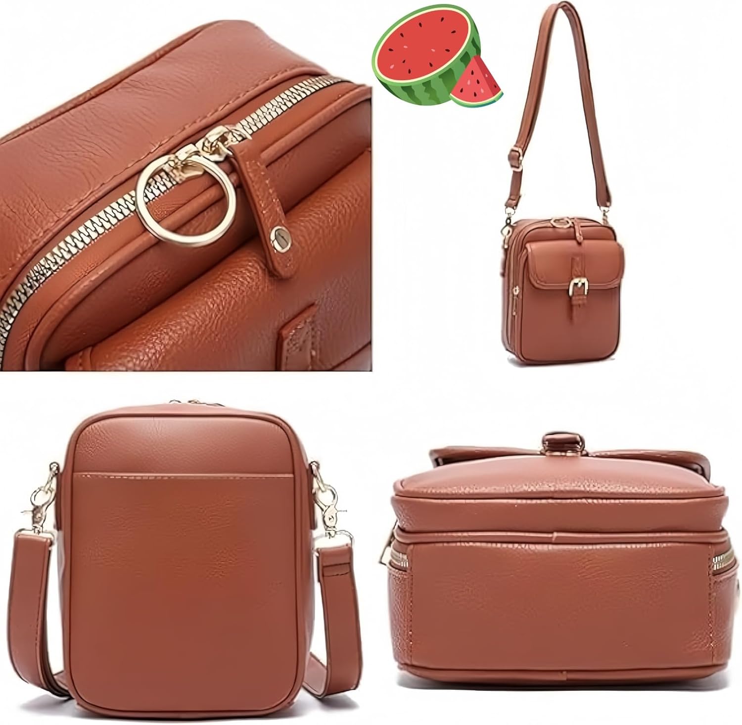 2025 New Leather Crossbody Bags for Women, Vintage Anti-Theft Messenger Shoulder Bags Waterproof Crossbody Purse