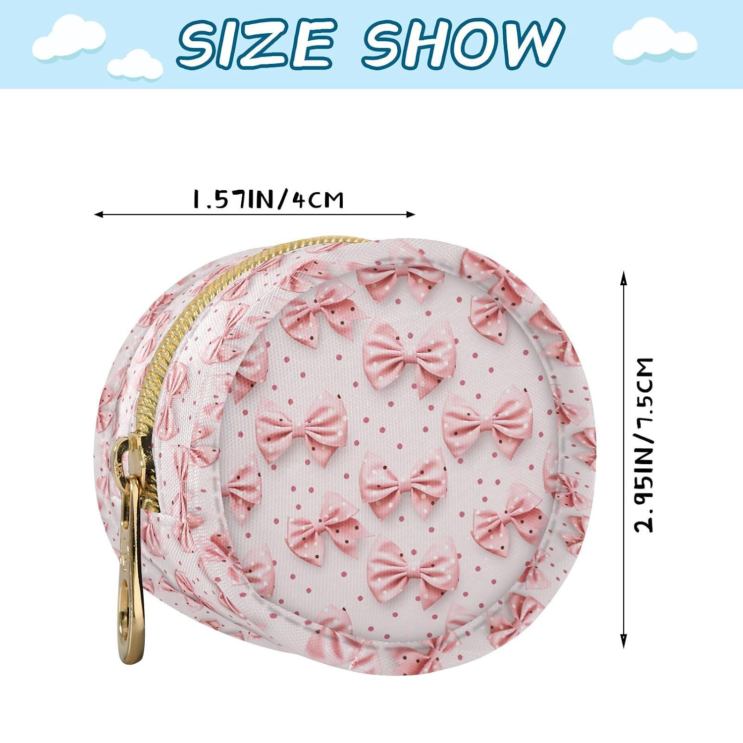 Bows Portable Baby Pacifier Holder Case with Clip for Stroller Diaper Bag Travel A113274