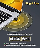 Vista 3 de Kinivo Adaptador Bluetooth USB para PC (BT6.0, receptor inalámbrico Plug & Play para Ubuntu, Windows 11/10/8.1/8) - Funciona con laptop