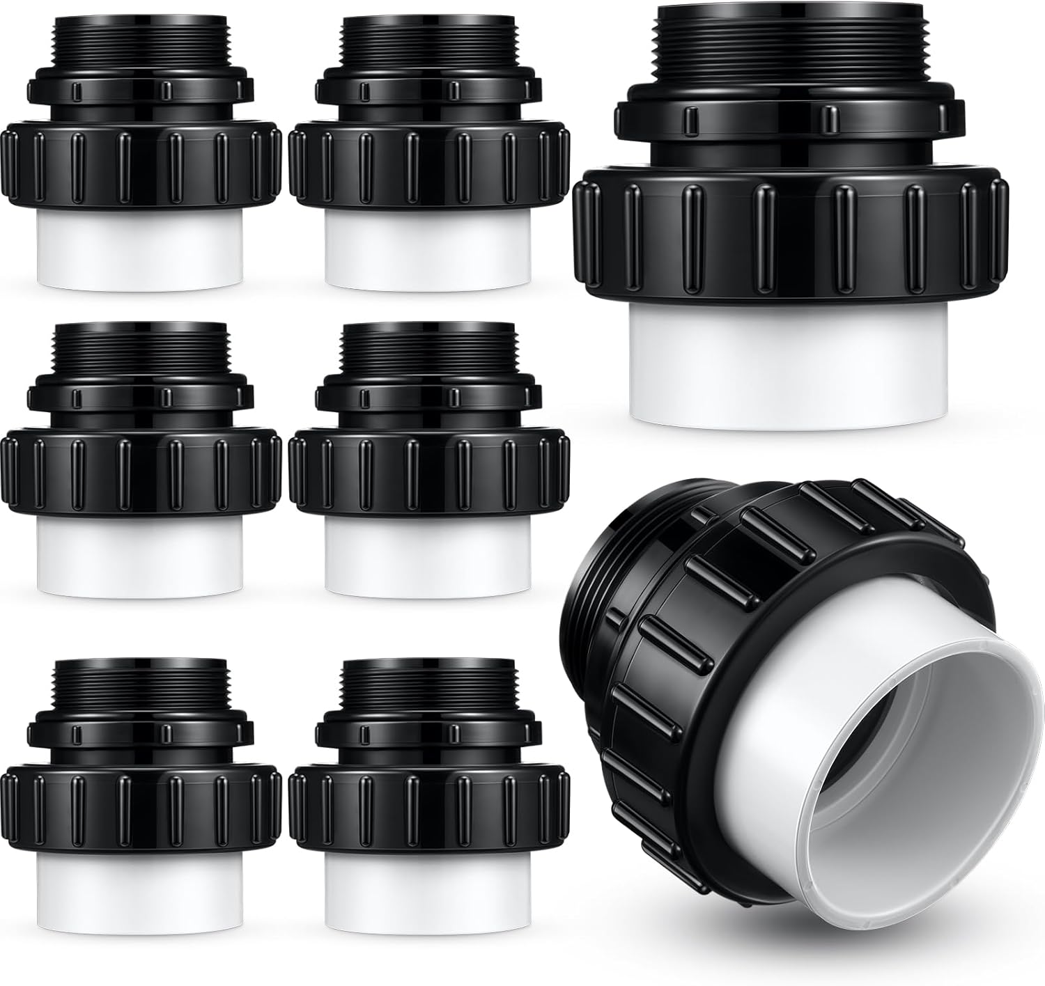 8 Pcs MIP x 2" Hi Temp Unions Compatible with Pentair Whisperflo Pool Pump Compatible with Intelliflo Pump 2" PVC Pool Pump High Temp Unions for Pool Pump