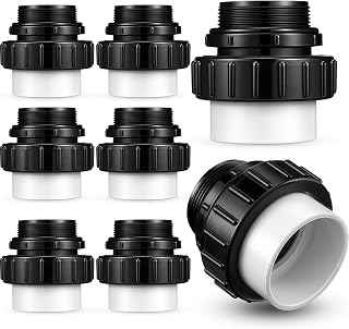 8 Pcs MIP x 2" Hi Temp Unions Compatible with Pentair Whisperflo Pool Pump Compatible with Intelliflo Pump 2" PVC Pool Pump High Temp Unions for Pool Pump