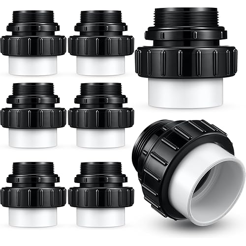 Briwooody 4 Pcs MIP x 2" Hi Temp Unions Compatible with Pentair Whisperflo Pool Pump Compatible with Intelliflo Pump 2" PVC Pool Pump High Temp Unions for Pool Pump