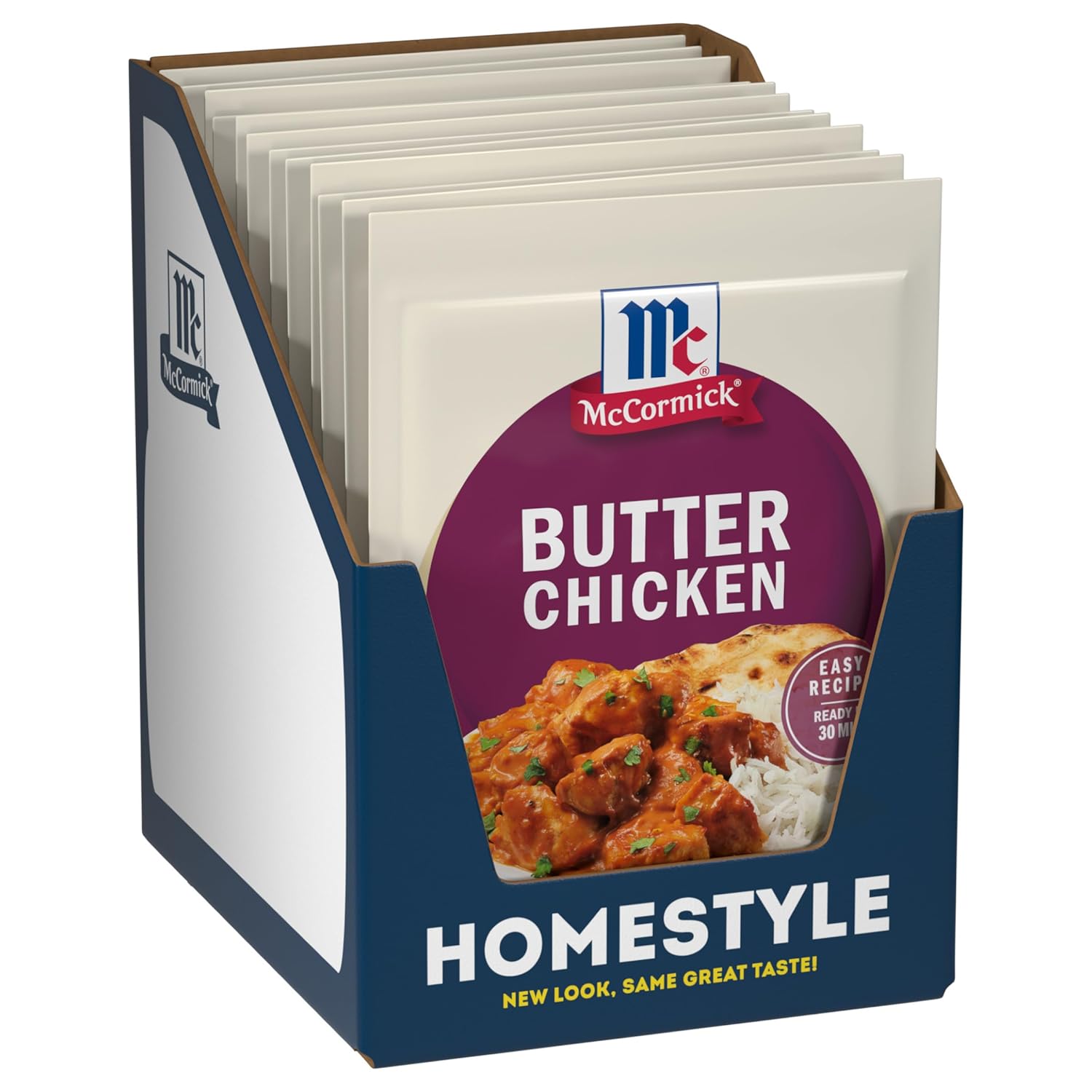 McCormick Seasoning Mix, Butter Chicken, For Aromatic Indian Butter Chicken That’s Ready in 30 Minutes, 0.87 oz (Pack of 12)