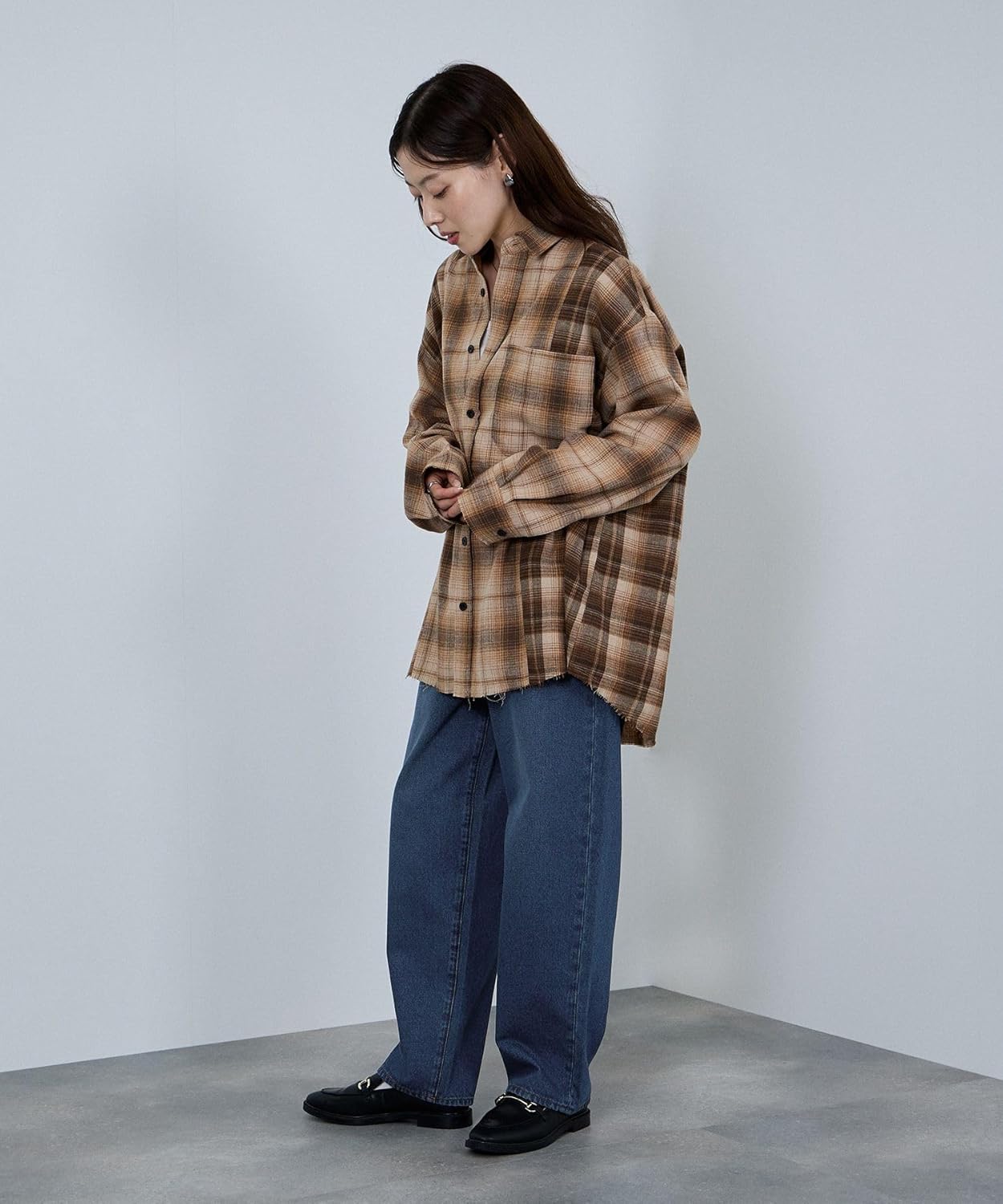 [NAVY] [ネイビー] マイデニ デニムパンツ レディース 綿100％ コットン ウエストゴム ジーンズ ジーパン ボトムス