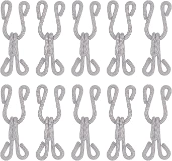 UXCELL Polyester Covered Hooks and Eyes Closure for Clothing, Bra, Skirt - Sewing DIY Craft