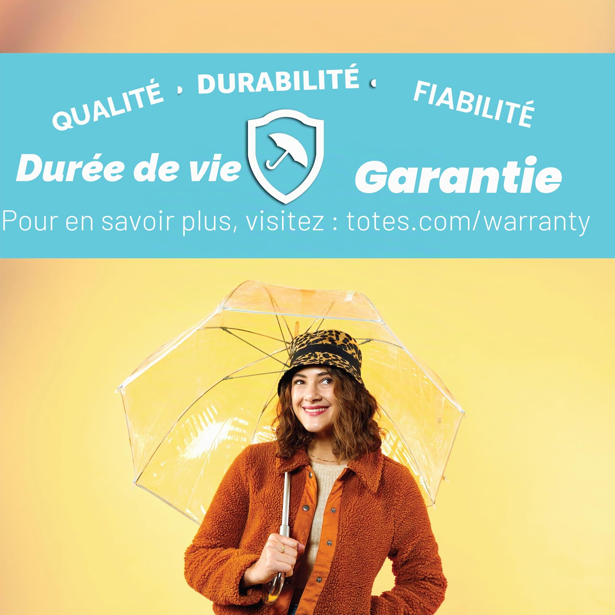 Totes Parapluie à bulles transparent pour femme, très baie, taille unique, parapluie à bulles transparent